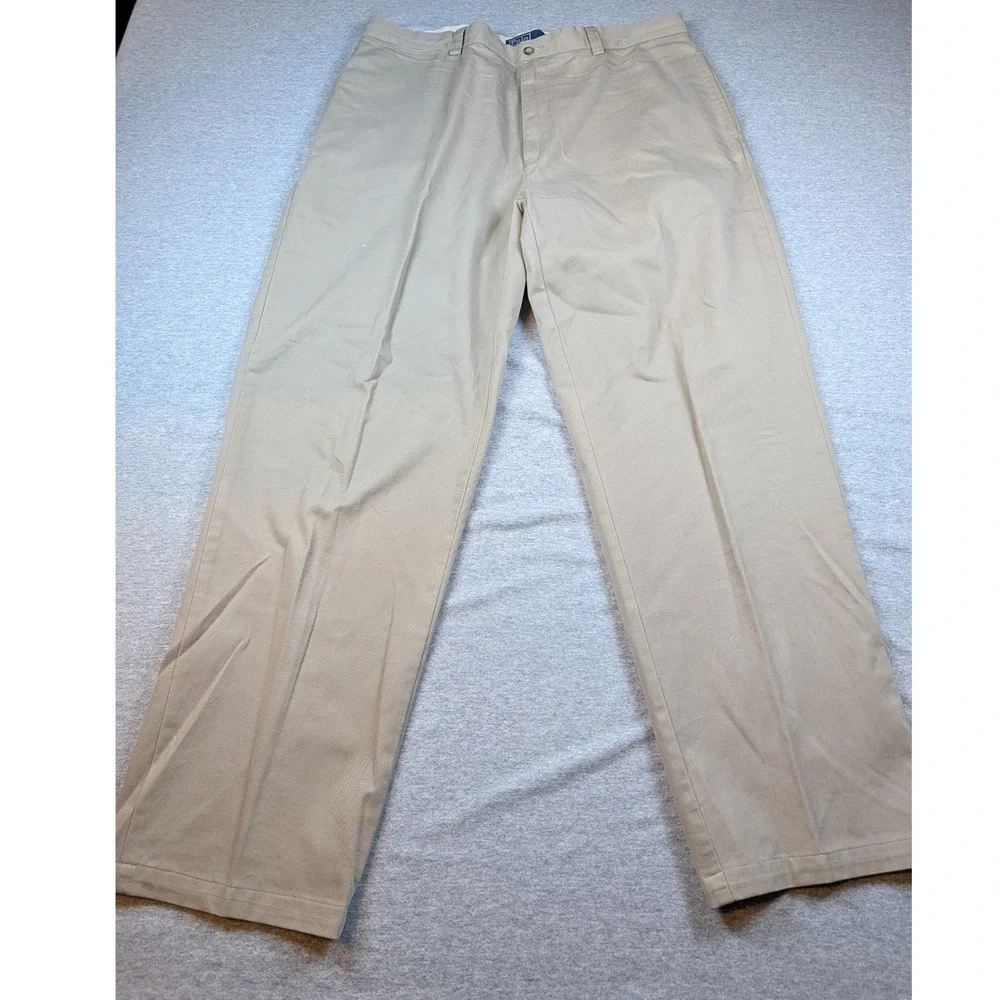 Polo Ralph Lauren Philip Pant Mens 38x32 Tan Khaki Classic Chino Cotton Straight